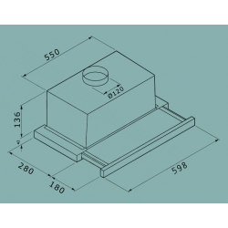 Απορροφητήρας συρόμενος Geman 2 μοτέρ 60cm Inox Απορροφητήρας συρόμενος Geman 2 μοτέρ 60cm Inox