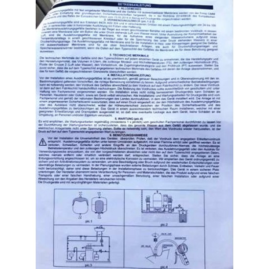 Δοχείο Διαστολής 24 L ΙΝΟΧ Cimm 10 bar 