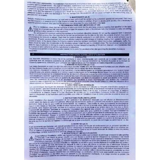 Δοχείο Διαστολής 24 L ΙΝΟΧ Cimm 10 bar 
