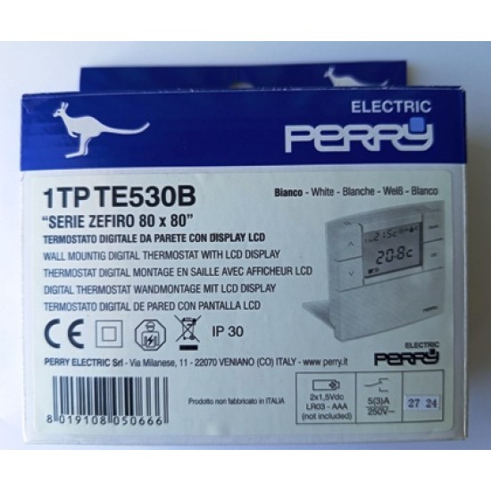 Θερμοστάτης Χώρου Ψηφιακός  Perry  1ΤΡ ΤΕ530B