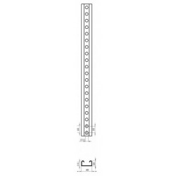 Ράγα στήριξης γαλβανιζέ 20x40x2mm διάφορα μήκη