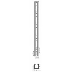 Ράγα στήριξης γαλβανιζέ 40x40x2mm διάφορα μήκη