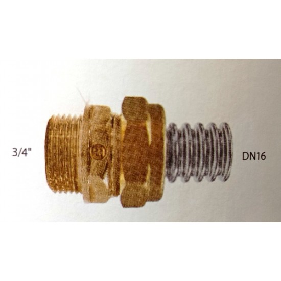Ρακόρ  ¾” Αρσενικό Χ Dn16 κωδ.4316 Brass Form