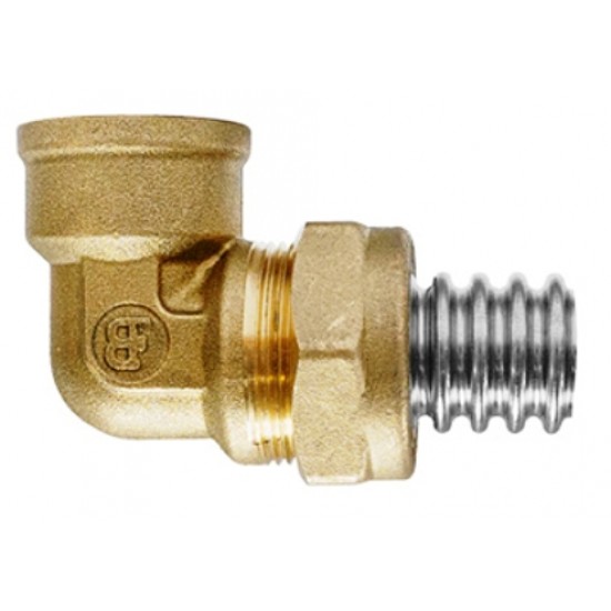 Ρακόρ γωνιακό ¾” θηλυκό Χ Dn16 κωδ.3416 Brass Form