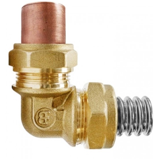 Ρακόρ γωνιακό Φ22 Χαλκό Χ Dn16 κωδ.2216 Brass Form
