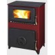 Wood stove energy cast iron Filex in burgundy color
