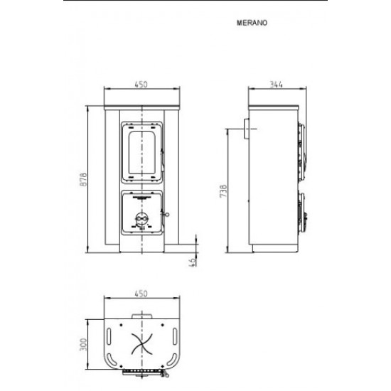 Σόμπα ξύλου Thorma Merano μαντέμι 5kw Σόμπα ξύλου Thorma Merano μαντέμι 5kw